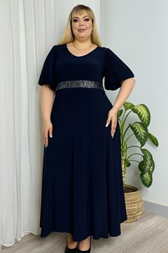 Picture of CURVY GIRL DRESS WITH BEADED  WAIST